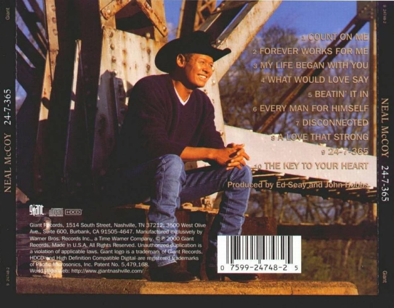 Neal Mccoy 24 7 365 Back Cd Covers Cover Century Over 500 000 Album Art Covers For Free